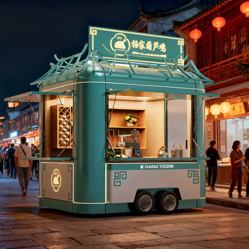 Koffievoedselaanhangwagen